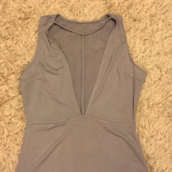 Grey / Gray Strappy Bodysuit - Picture 2 of 7